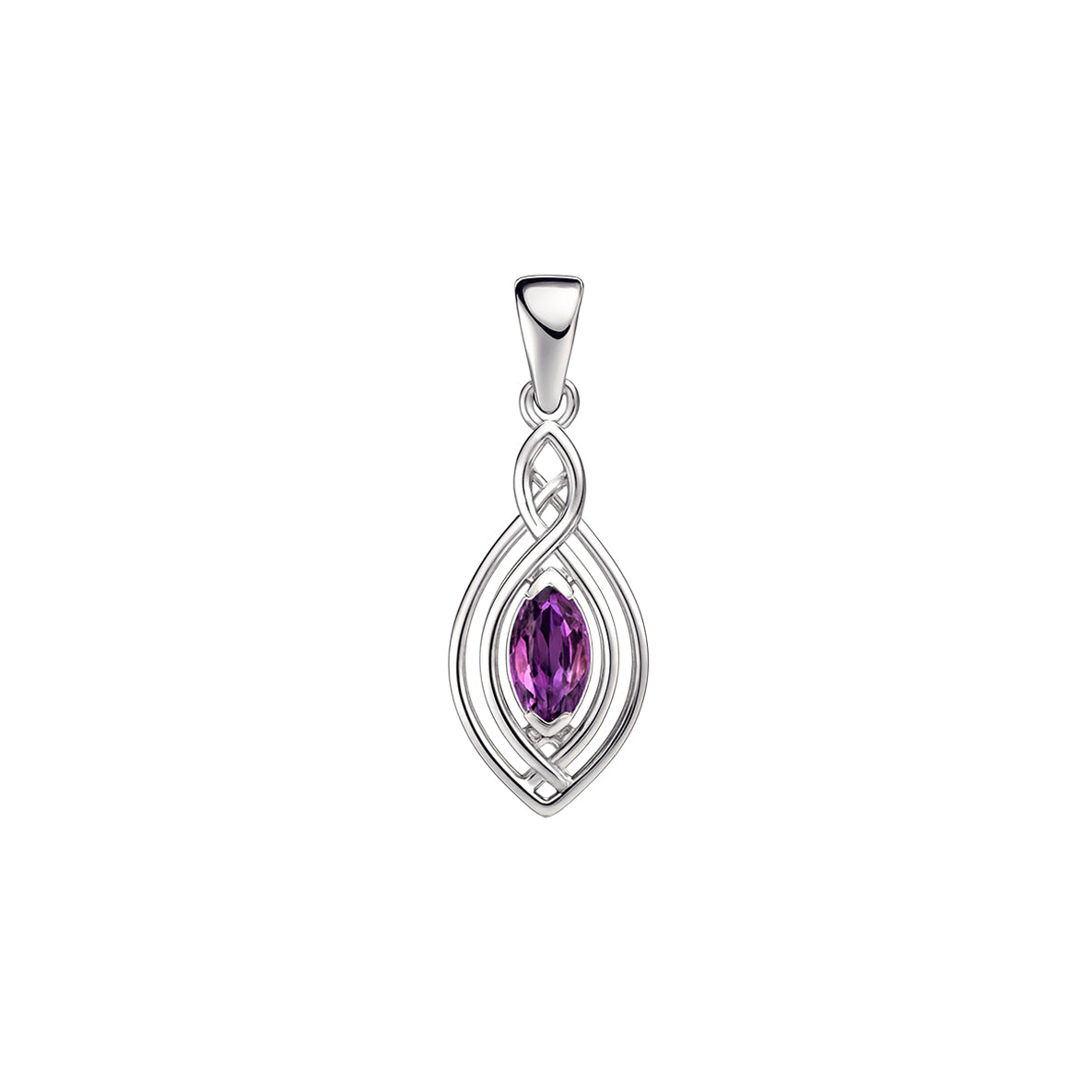 Filigree Celtic with Gemstone Sterling Silver Pendant TP860