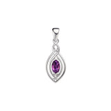 Filigree Celtic with Gemstone Sterling Silver Pendant TP860