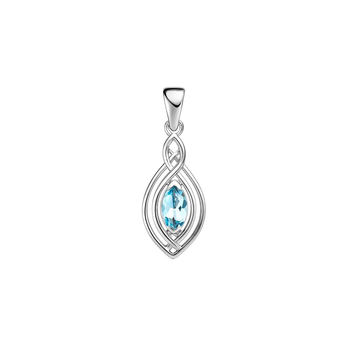 Filigree Celtic with Gemstone Sterling Silver Pendant TP860