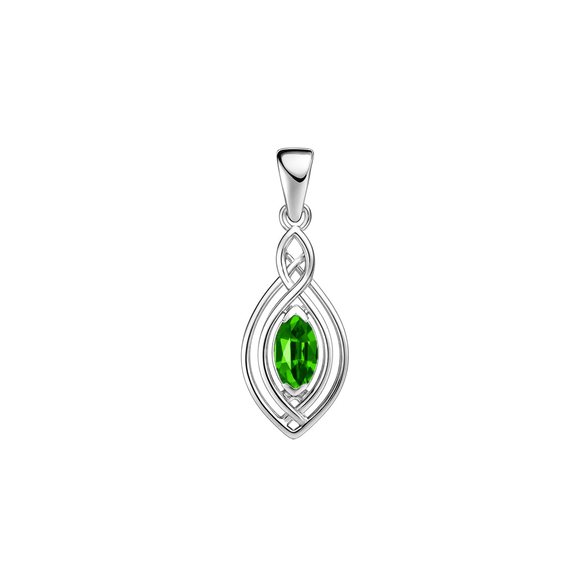 Filigree Celtic with Gemstone Sterling Silver Pendant TP860