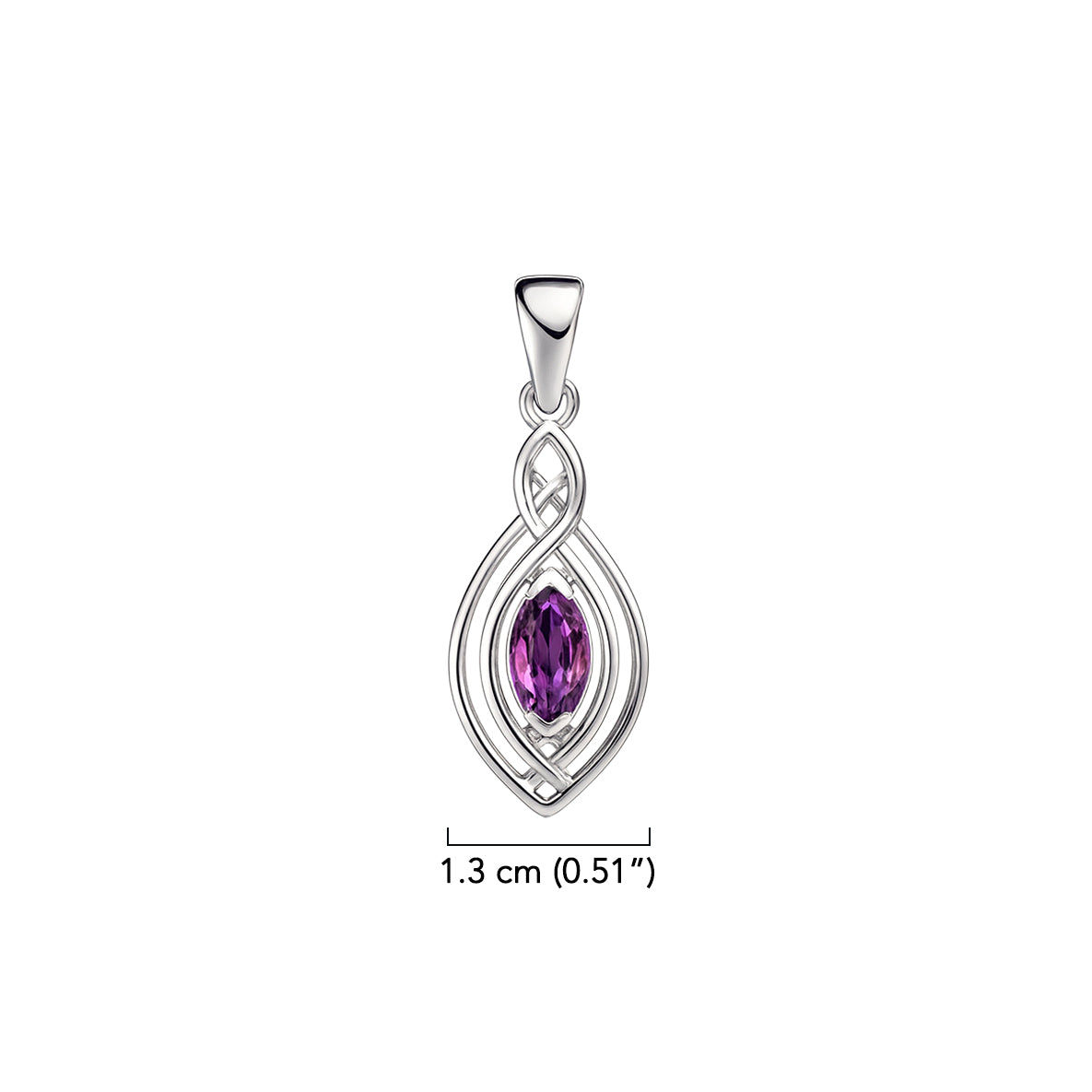 Filigree Celtic with Gemstone Sterling Silver Pendant TP860