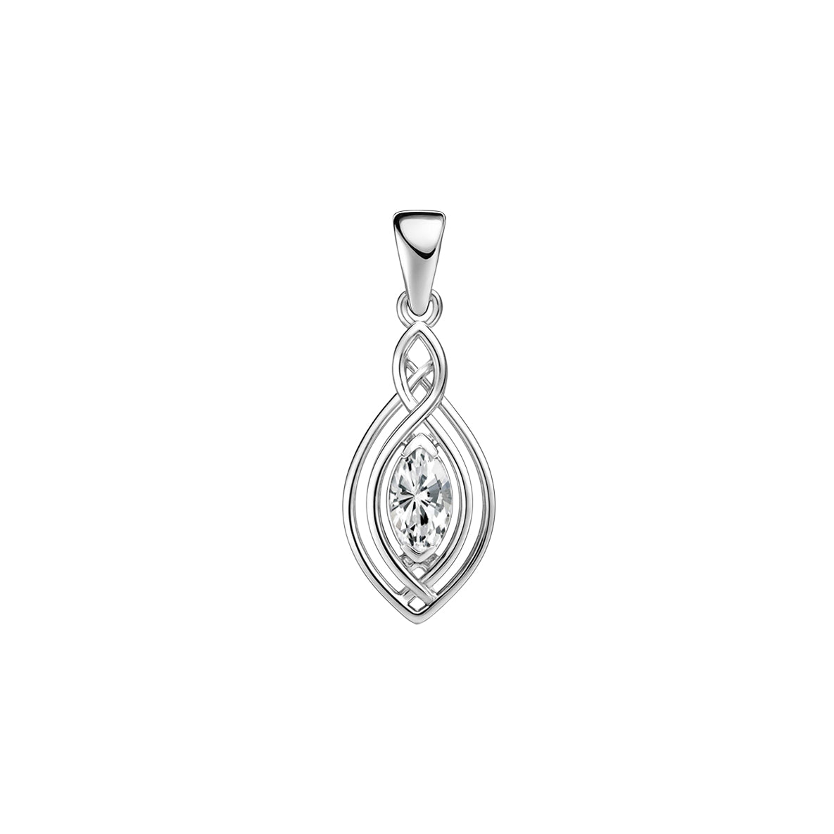 Filigree Celtic with Gemstone Sterling Silver Pendant TP860