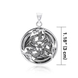 Triple Dragon Amulet Pendant TP965 - Jewelry