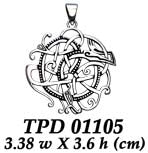 Viking foretold artistry ~ Ringerike Sterling Silver Pendant by Courtney Davis TPD1105