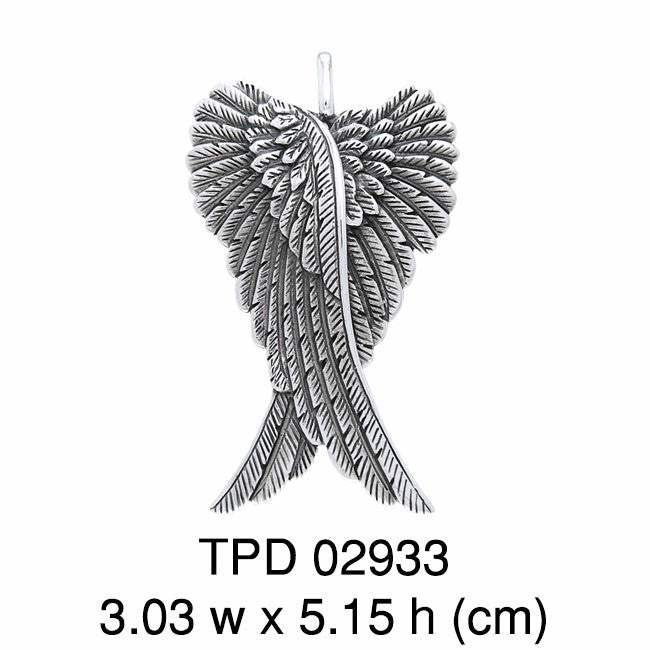 Angel Wings Sterling Silver Pendant TPD2933