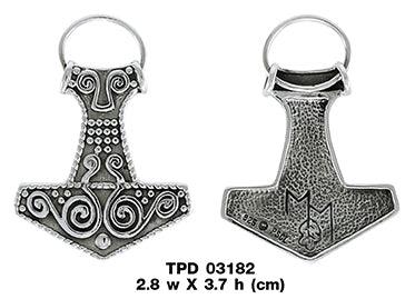 Thors Hammer Jewelry Sterling Silver TPD3182 - Jewelry