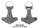 Thors Hammer Jewelry Sterling Silver TPD3182