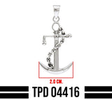 Anchor Sterling Silver Pendant TPD4416