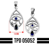 Eye of Horus Sterling Silver Pendant with Gemstone TPD5052
