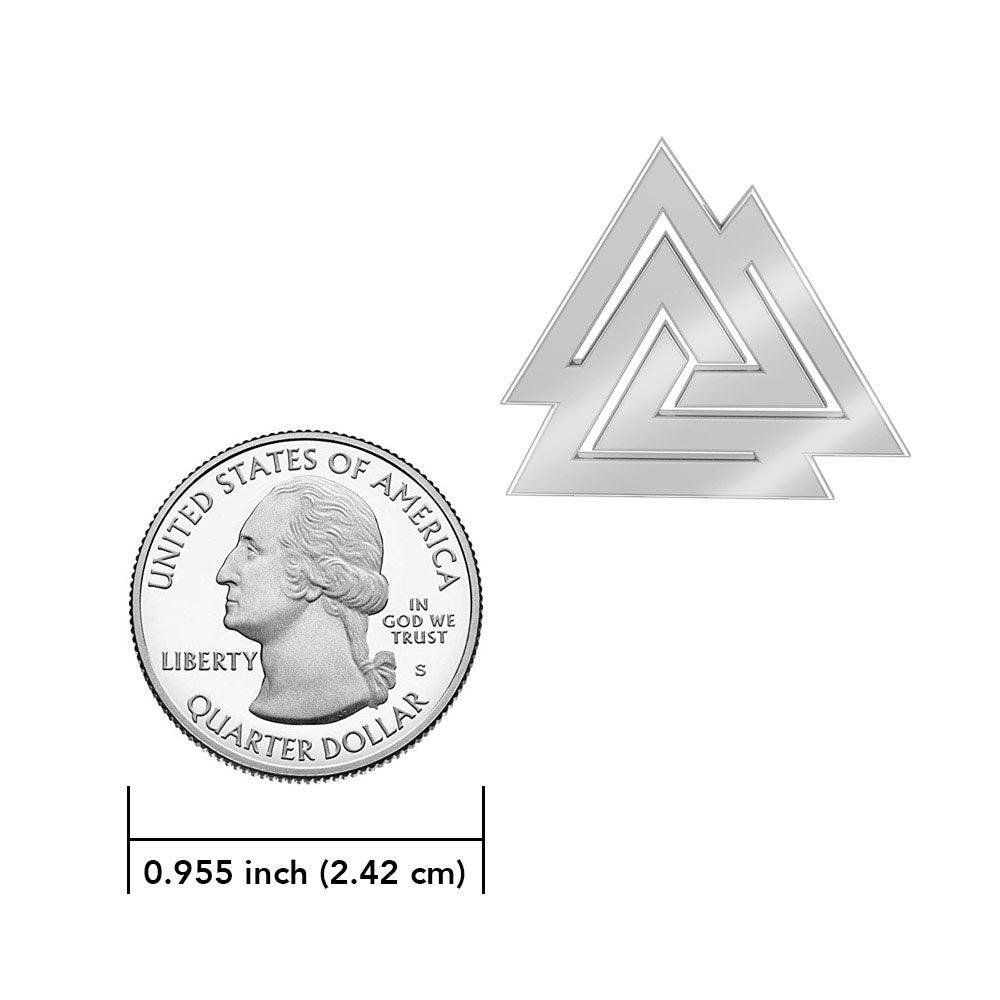 The Viking Valknut Sterling Silver Pendant TPD1071 - Jewelry