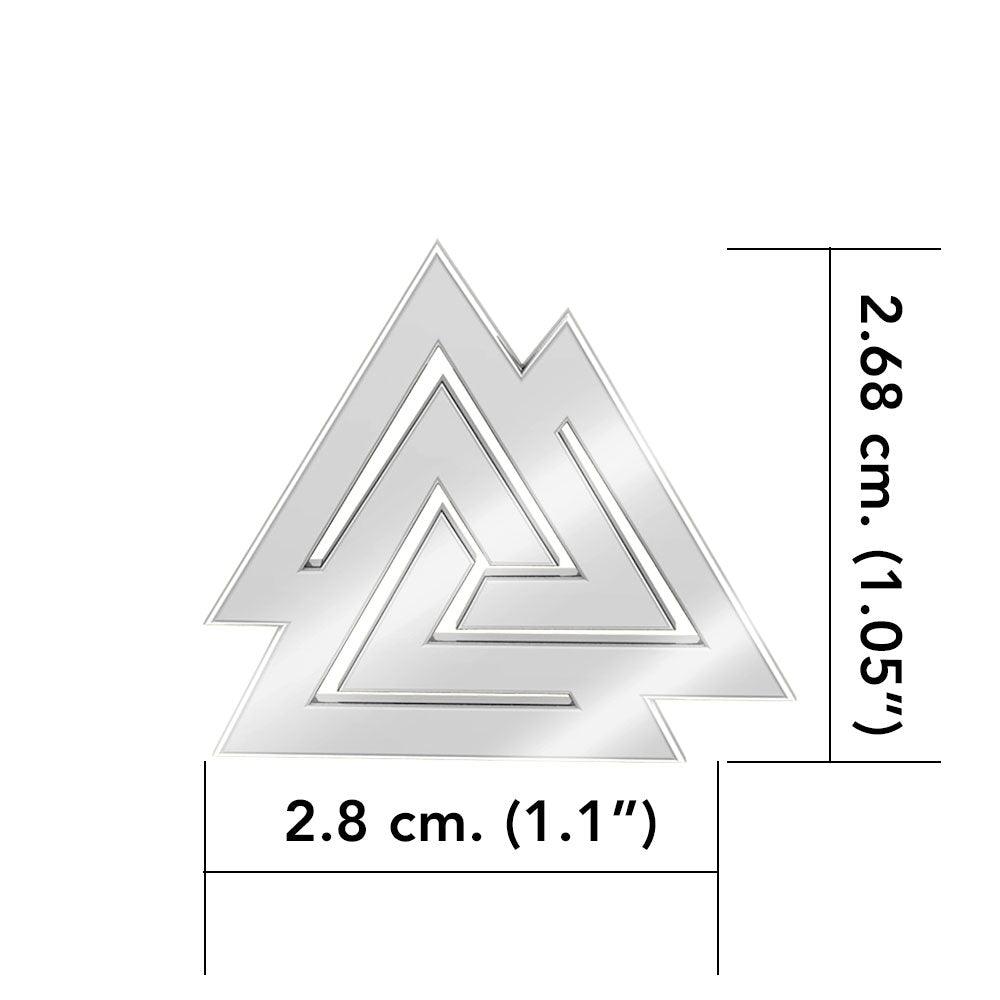 The Viking Valknut Sterling Silver Pendant TPD1071 - Jewelry