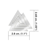The Viking Valknut Sterling Silver Pendant TPD1071 - Jewelry