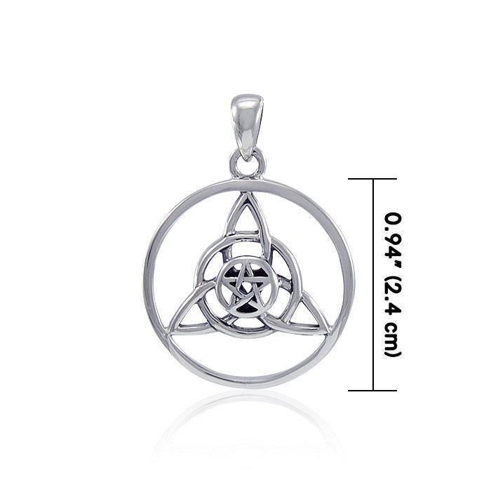 Celtic Trinity Pentacle Sterling Silver Pendant TPD133