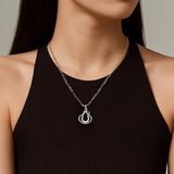 Western Lucky Horseshoe with Spur and Rope Sterling Silver Pendant TPD2246