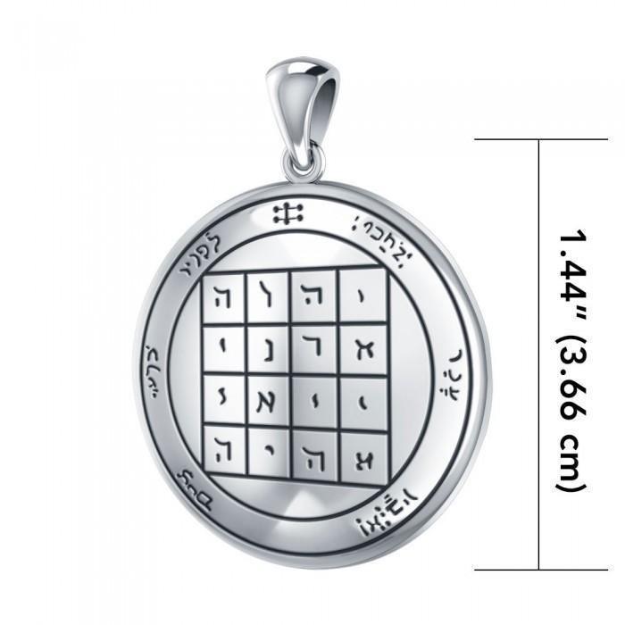 First Pentacle of Saturn Solomon Seal Sterling Silver Pendant TPD2865