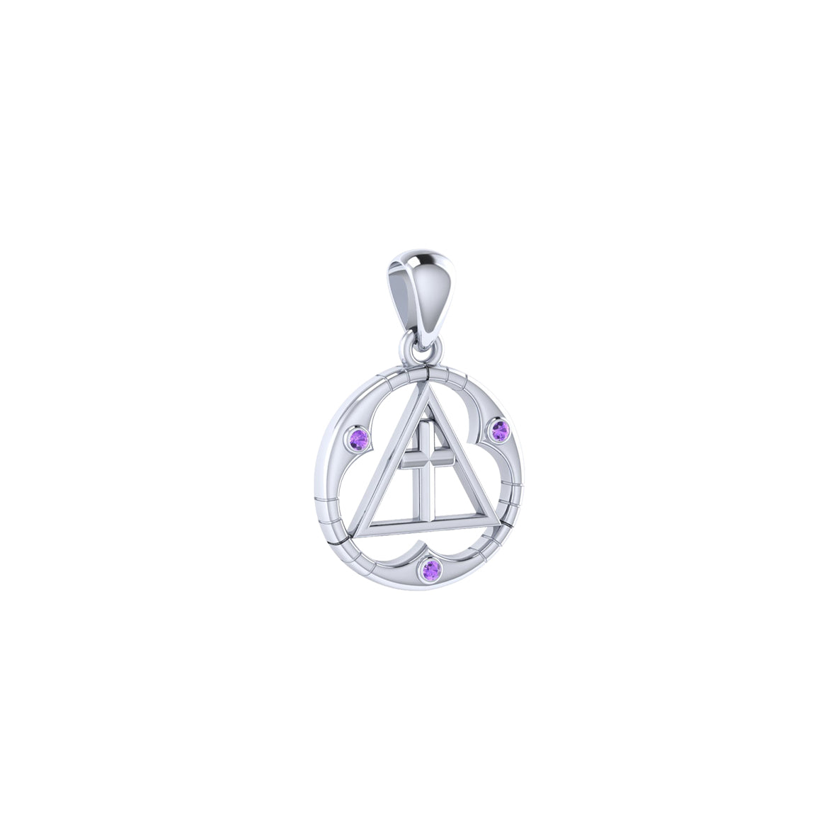 Spiritual AA Symbol Sterling Silver Pendant TPD307