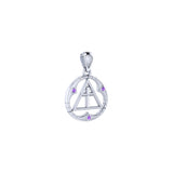 Spiritual AA Symbol Sterling Silver Pendant TPD307