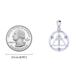 Spiritual AA Symbol Sterling Silver Pendant TPD307