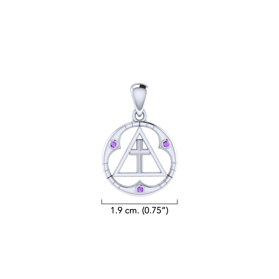 Spiritual AA Symbol Sterling Silver Pendant TPD307