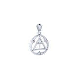 Spiritual AA Symbol Sterling Silver Pendant TPD307