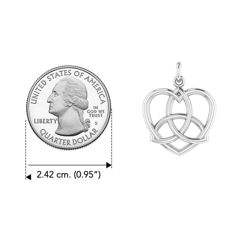 Trinity in Heart Silver Pendant TPD3423 - Jewelry