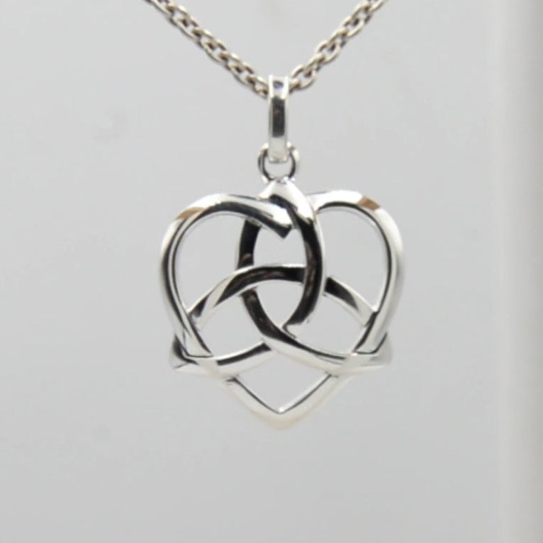 Trinity in Heart Sterling Silver Pendant TPD3423