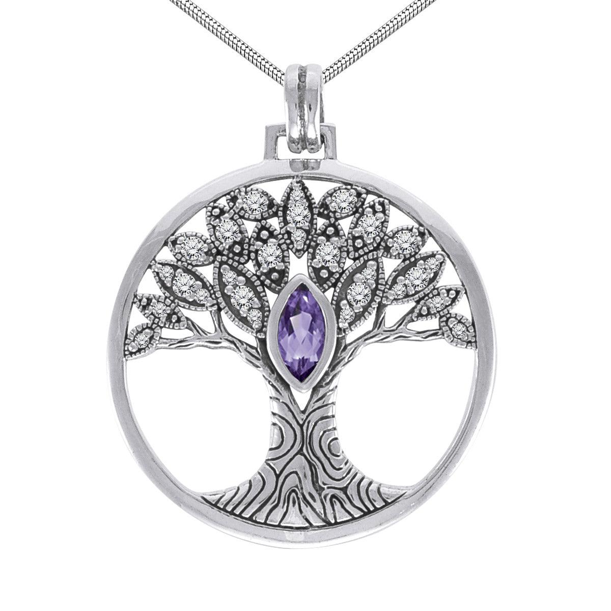 Wondrous Living through the Tree of Life ~ Sterling Silver Jewelry Pendant TPD3873 - Jewelry