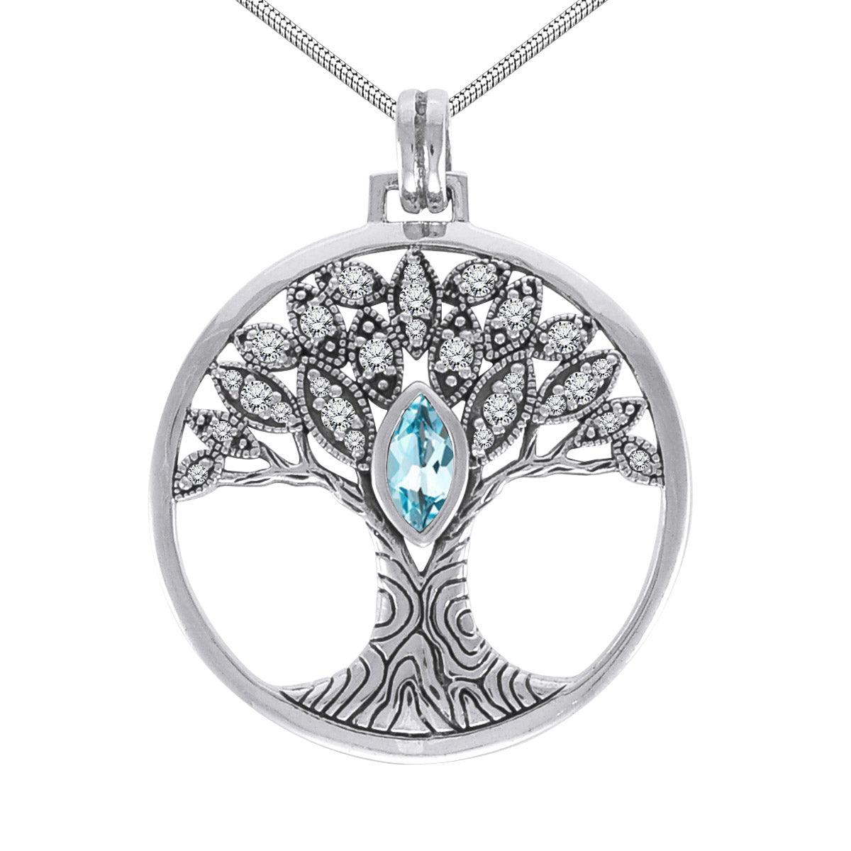 Wondrous Living through the Tree of Life ~ Sterling Silver Jewelry Pendant TPD3873 - Jewelry