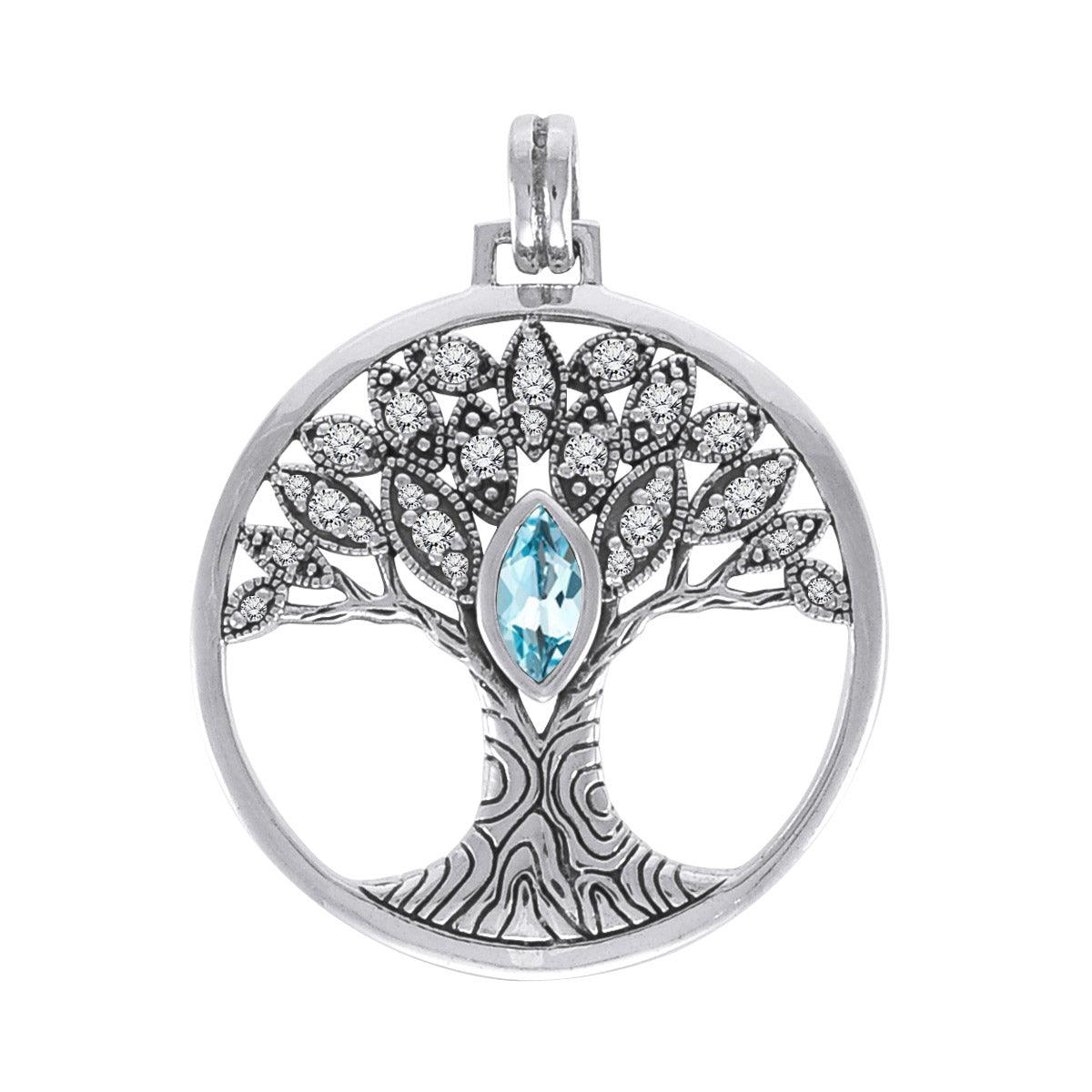Wondrous Living through the Tree of Life ~ Sterling Silver Jewelry Pendant TPD3873 - Jewelry