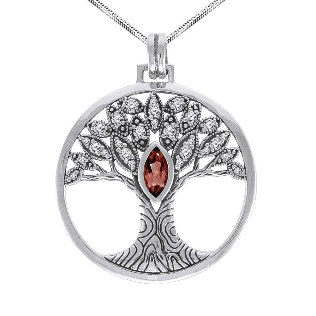 Wondrous Living through the Tree of Life ~ Sterling Silver Jewelry Pendant TPD3873 - Jewelry
