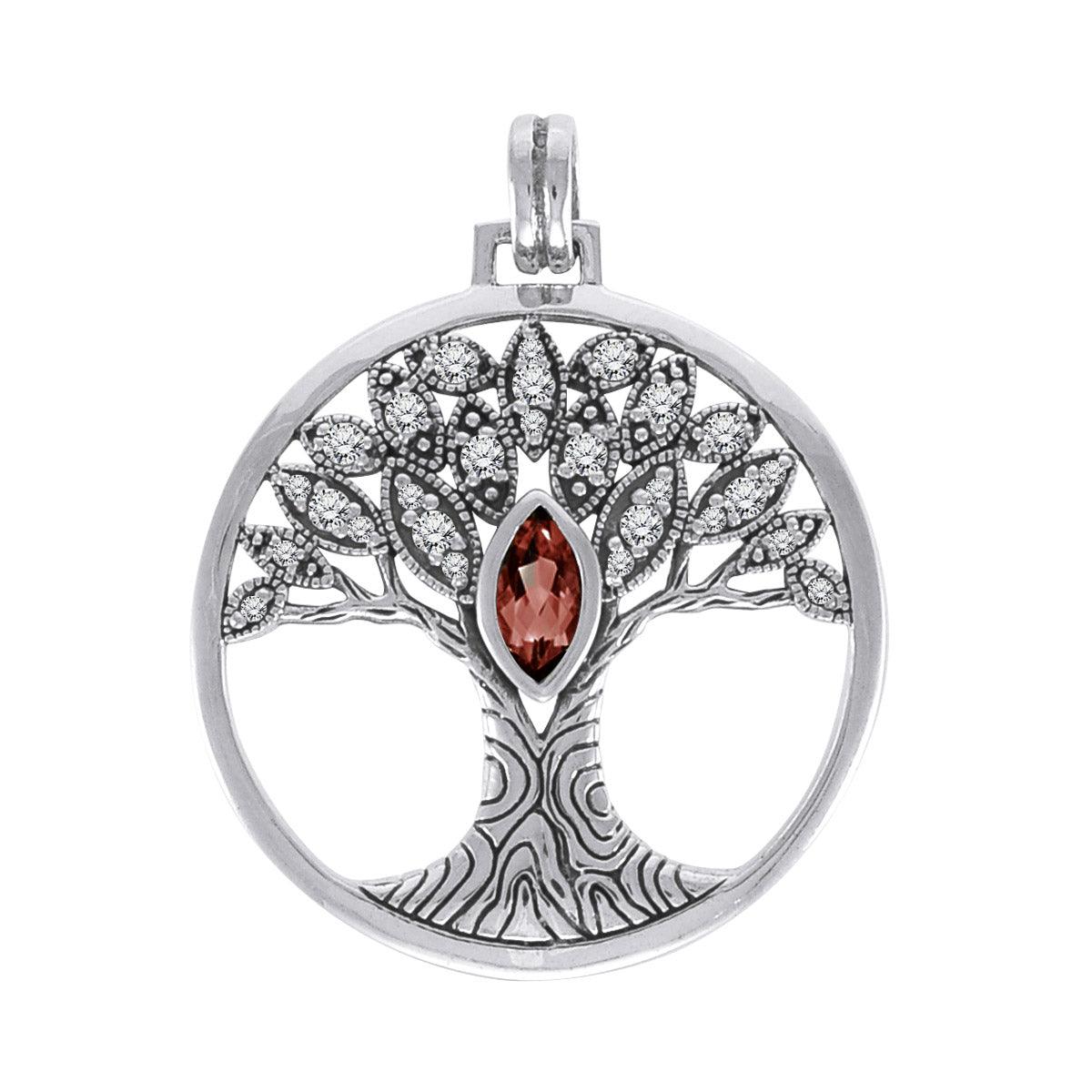 Wondrous Living through the Tree of Life ~ Sterling Silver Jewelry Pendant TPD3873 - Jewelry