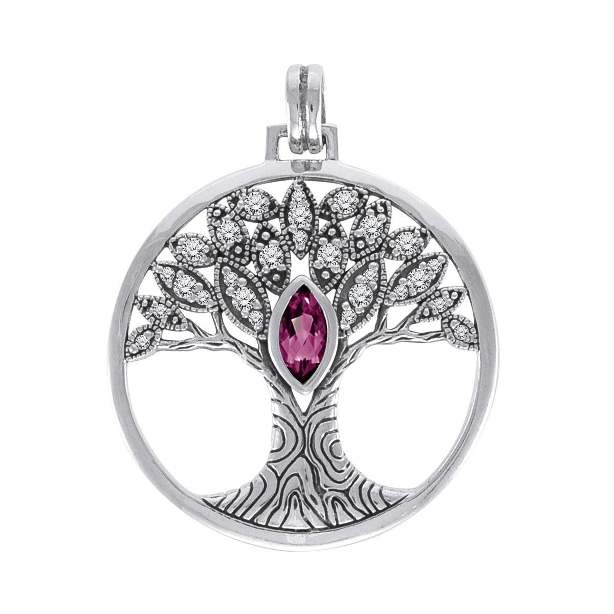 Wondrous Living through the Tree of Life ~ Sterling Silver Jewelry Pendant TPD3873 - Jewelry