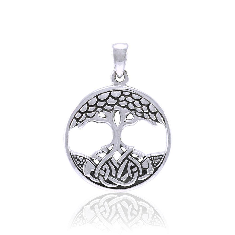 Modern Tree of Life Sterling Silver Pendant TPD3965