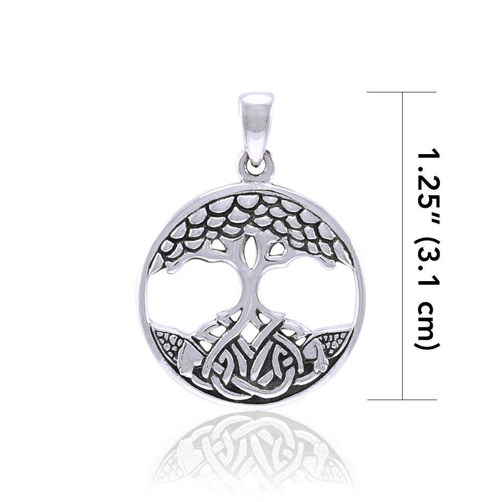 Modern Tree of Life Sterling Silver Pendant TPD3965