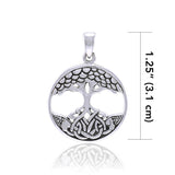 Modern Tree of Life Sterling Silver Pendant TPD3965