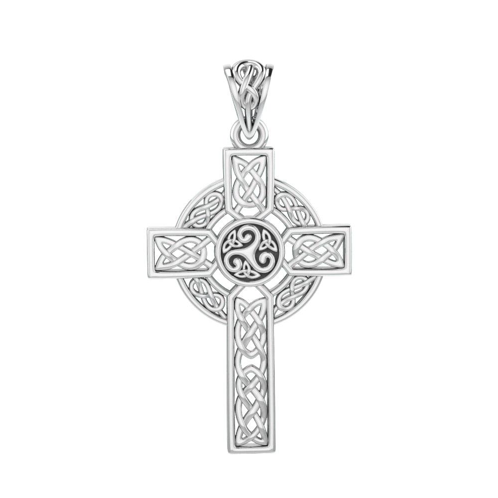 Celtic Cross Sterling Silver Pendant by Peter Stone Jewelry TPD3969 - Jewelry