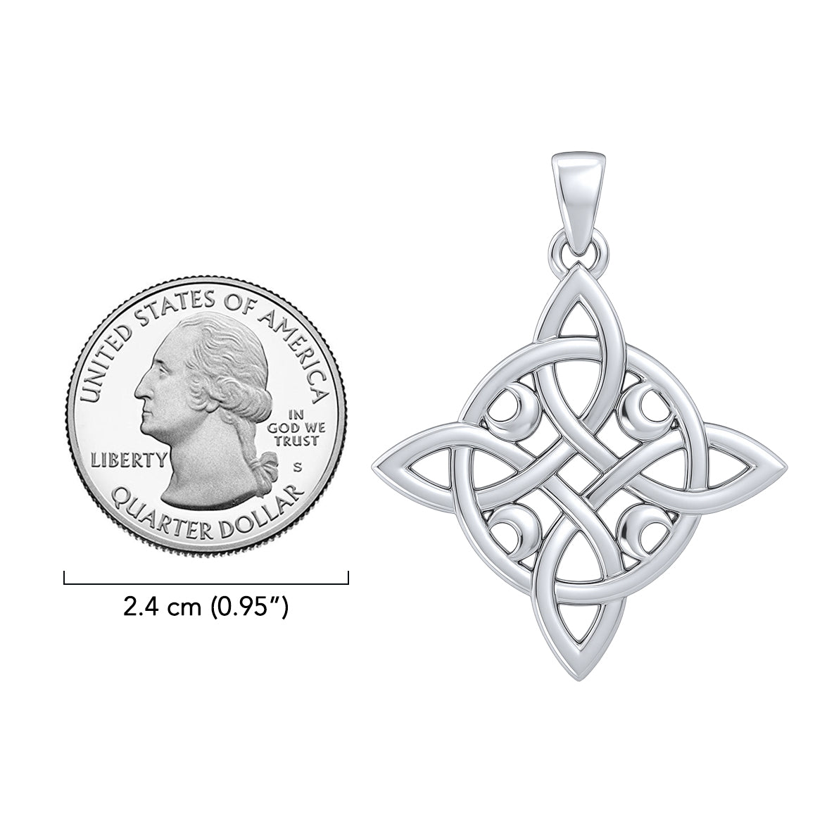 Mickie Mueller Quaternary Celtic Knots with Crescent Moon TPD4072