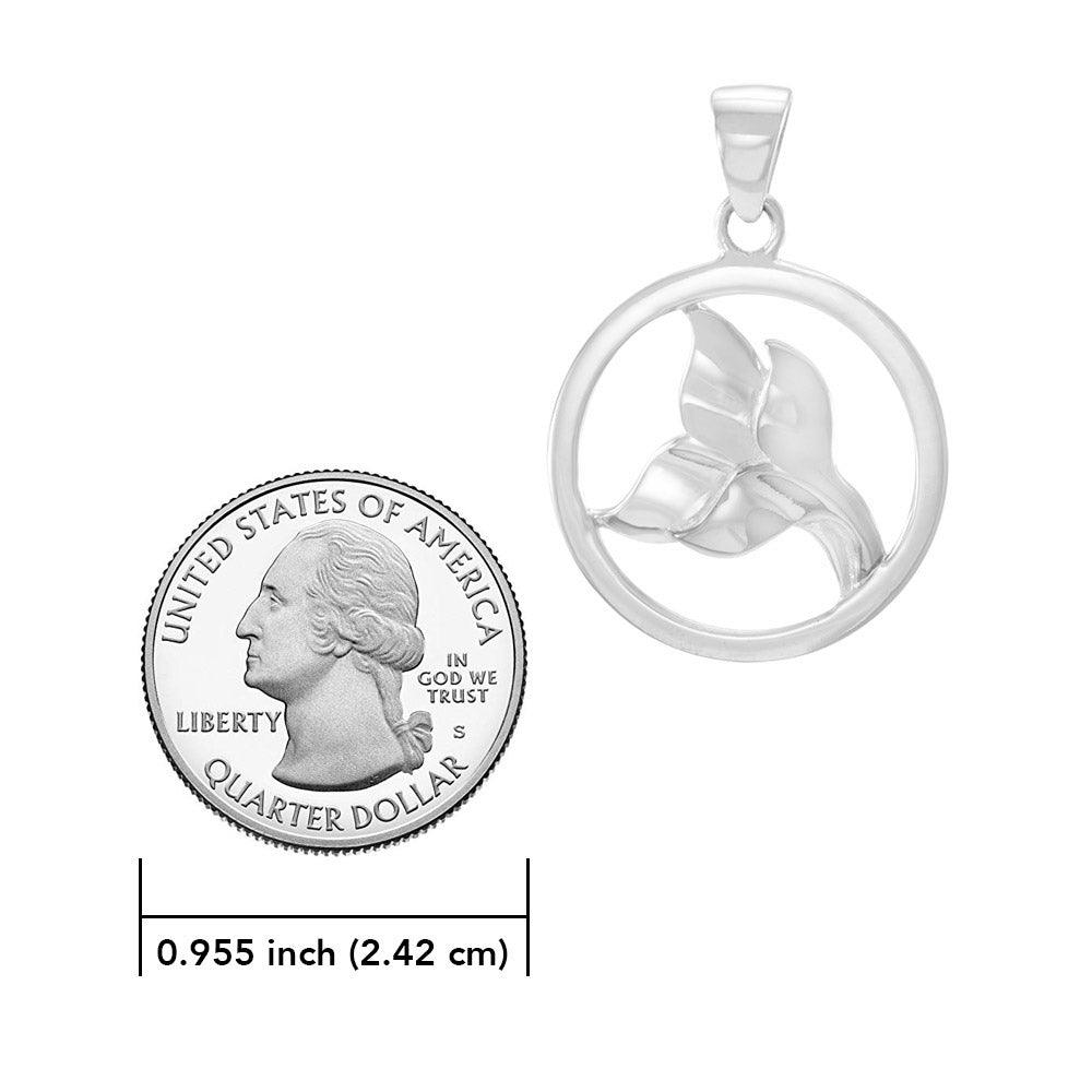 Double Whale Tails ~ Sterling Silver Jewelry Pendant TPD4421 - Jewelry