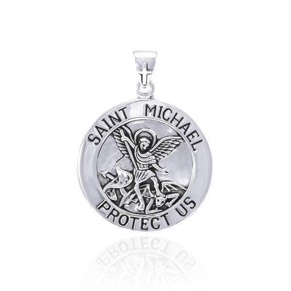 Saint Michael Silver Pendant TPD4564 - Jewelry