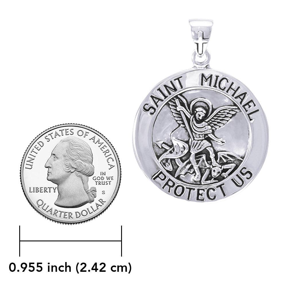 Saint Michael Silver Pendant TPD4564 - Jewelry