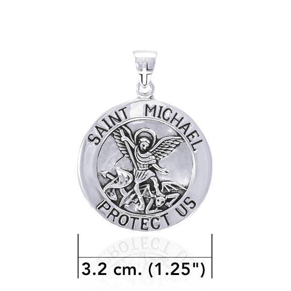 Saint Michael Silver Pendant TPD4564 - Jewelry