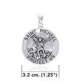 Saint Michael Silver Pendant TPD4564 - Jewelry