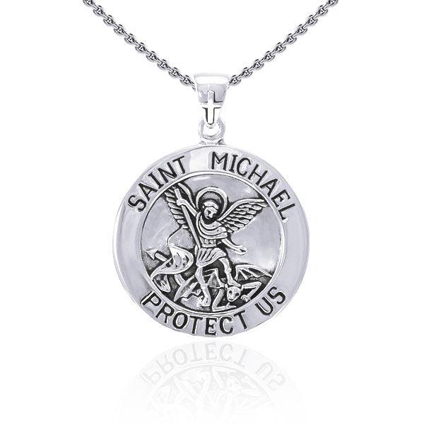 Saint Michael Silver Pendant TPD4564 - Jewelry