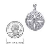 Celtic Trinity Quaternary Knot Silver Pendant TPD4637 - Jewelry