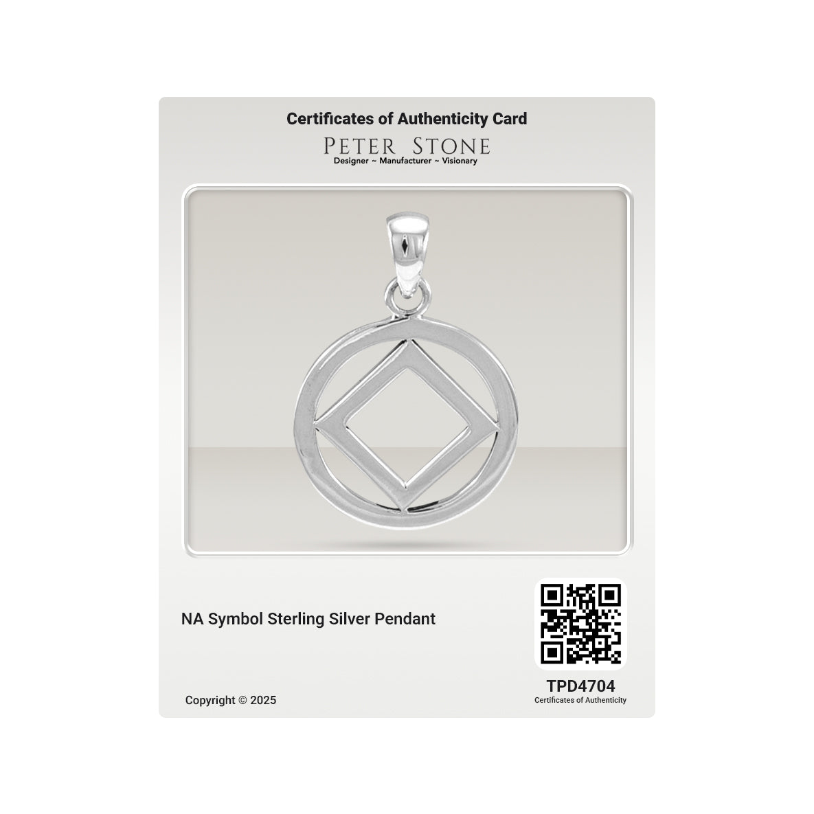 NA Symbol Sterling Silver Pendant TPD4704