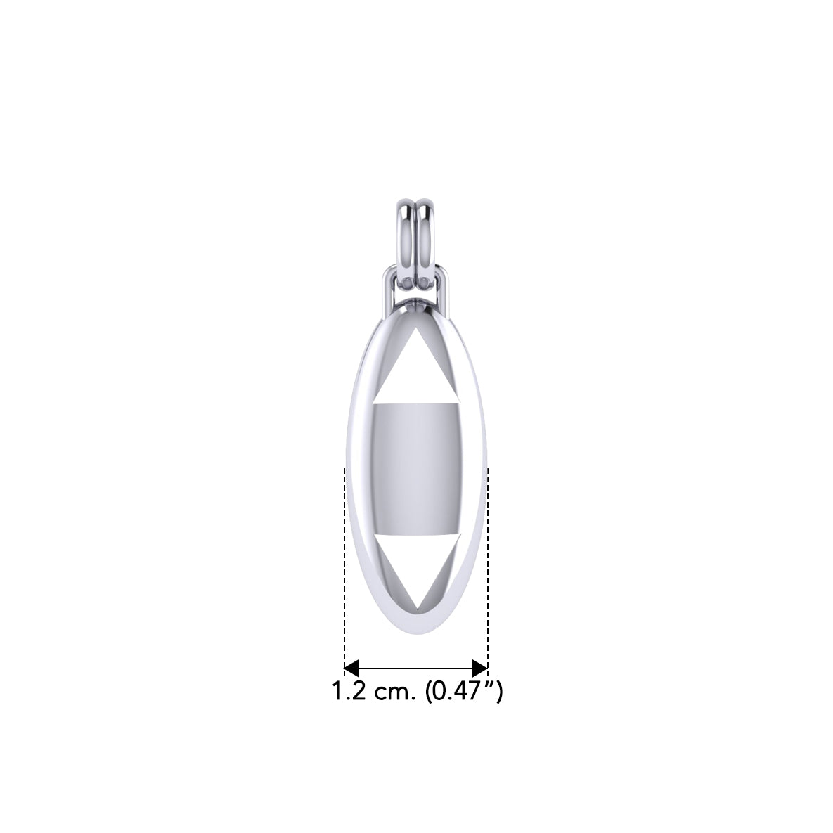 Louvre Triangle Sterling Silver Pendant TPD484
