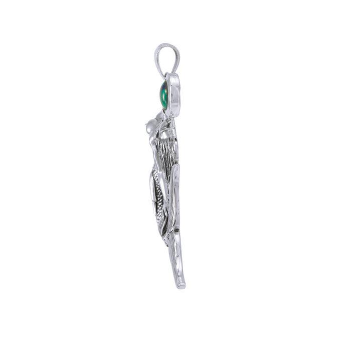 Keeper of the Ocean Sterling Silver with Gemstone Pendant TPD4898 - Jewelry