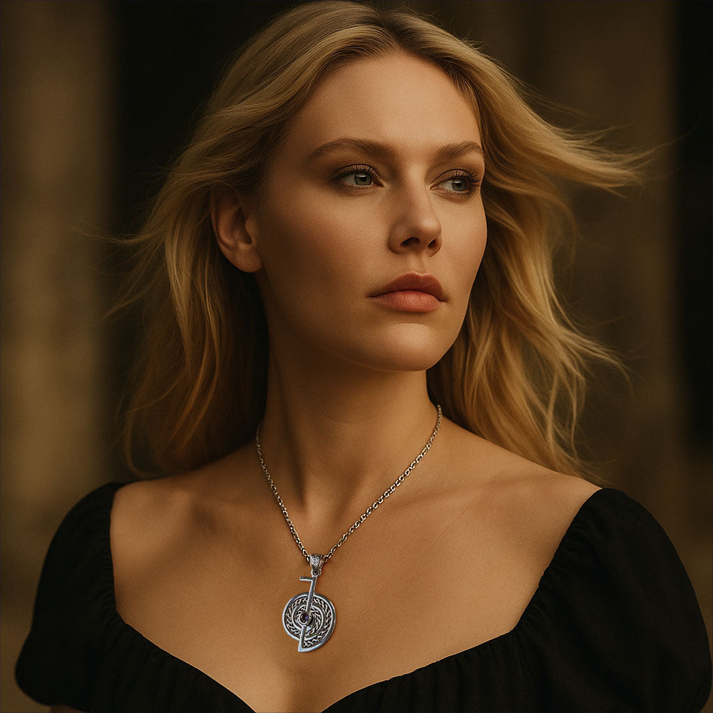 The Reiki Cho Ku Rei Sterling Silver Pendant with Gemstone TPD4923