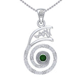 The Reiki Dai Ko Myo Sterling Silver Pendant with Gemstone TPD4924