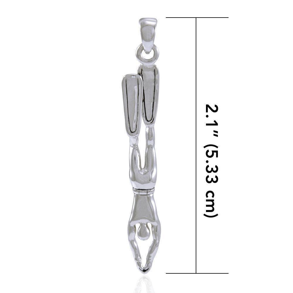 Descending Freediver Sterling Silver Pendant TPD5011